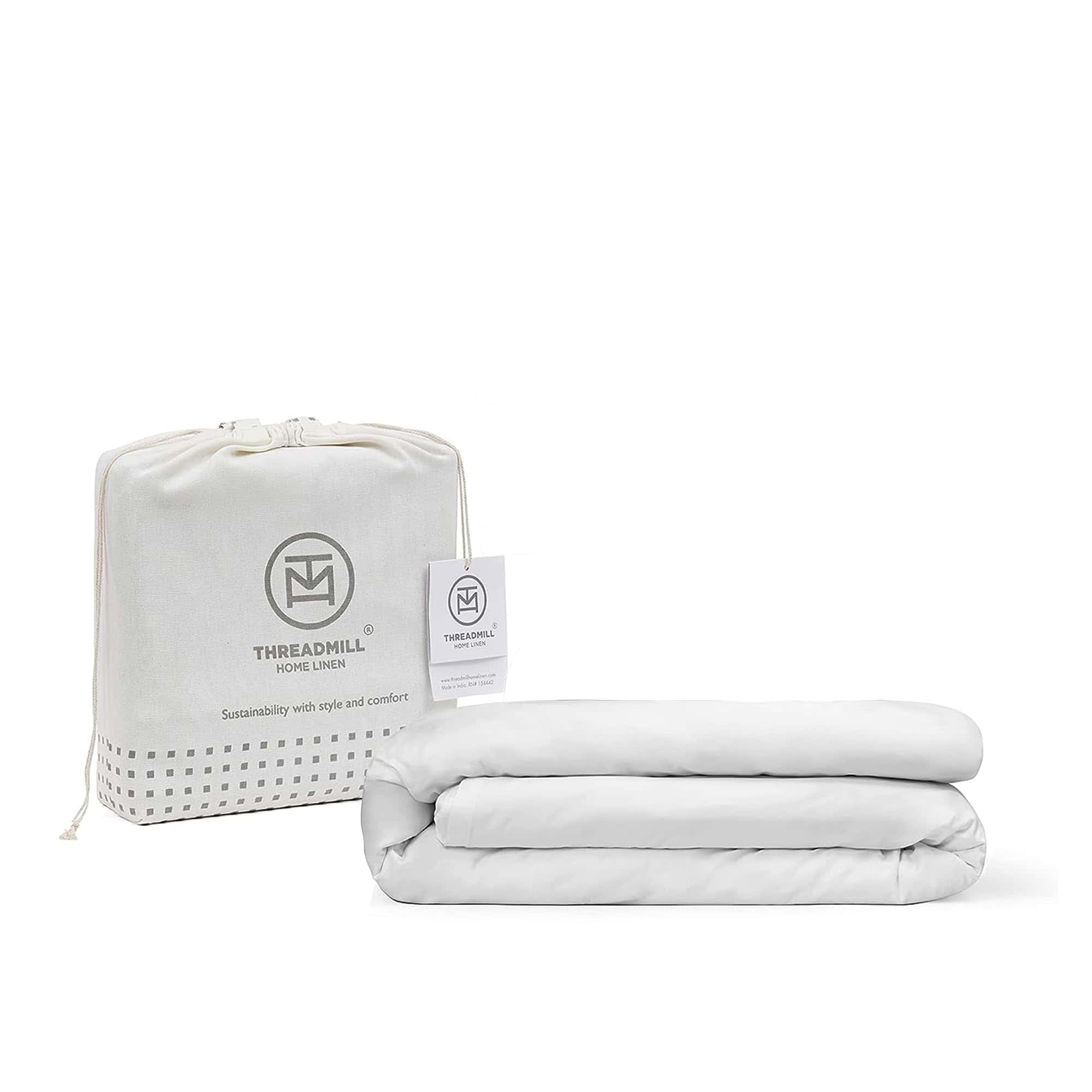 Funda de Edredón King Size de Algodón Blanco Threadmill,