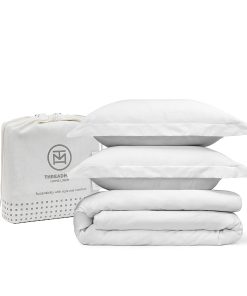 Juego de Funda de Edredón Blanco tamaño King de Threadmill,