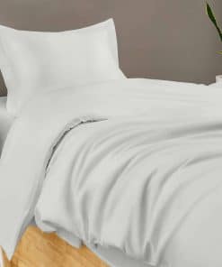 Juego de Funda de Edredón Gris Claro Tamaño Twin de