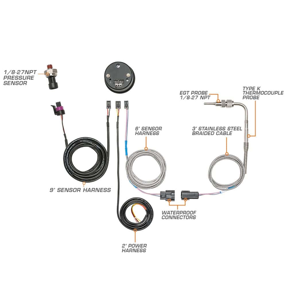 Kit de medidor de presión de impulso dual GlowShift 10 - Imagen 3