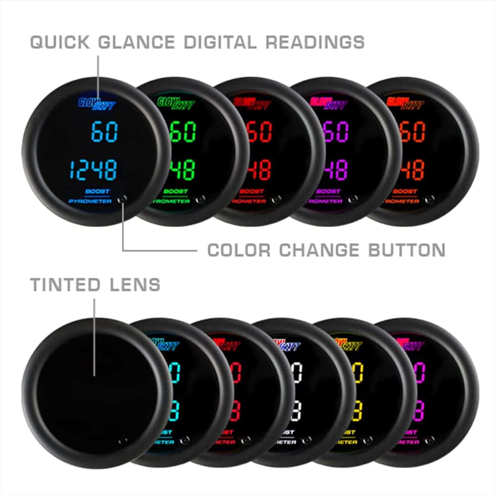 Kit de medidor de presión de impulso dual GlowShift 10 - Imagen 5