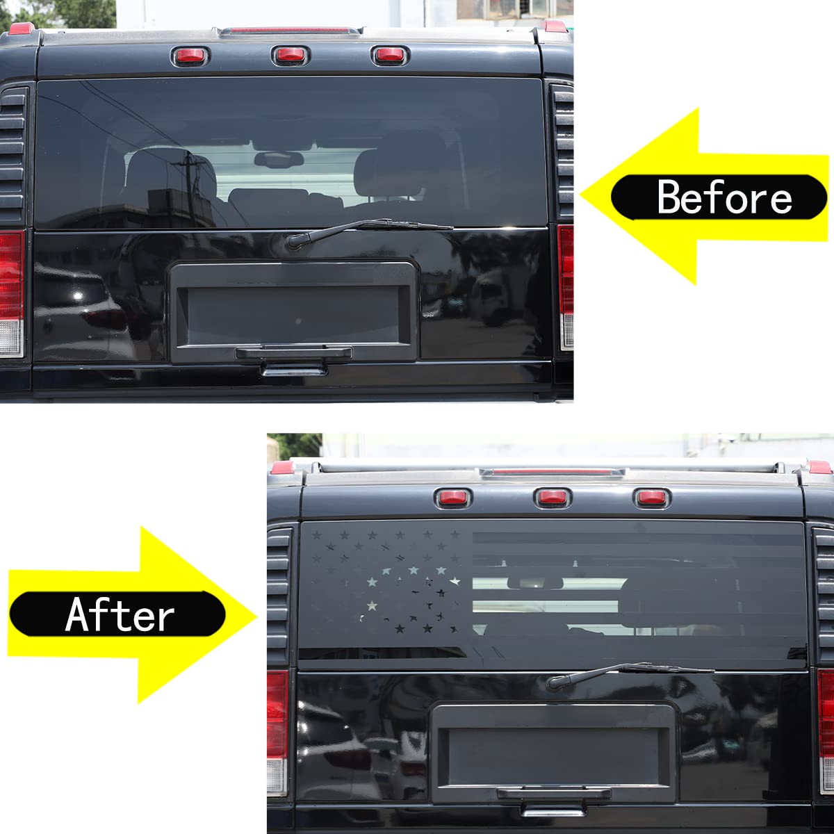 Calcomanía de Bandera Americana para Ventana Trasera para - Imagen 3