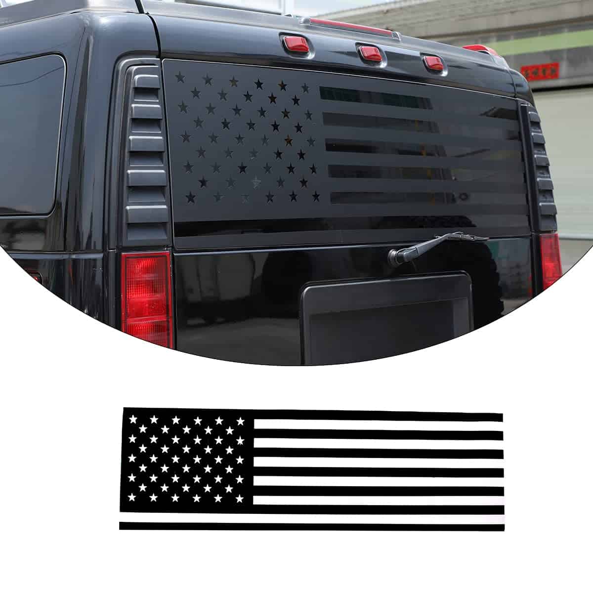 Calcomanía de Bandera Americana para Ventana Trasera para