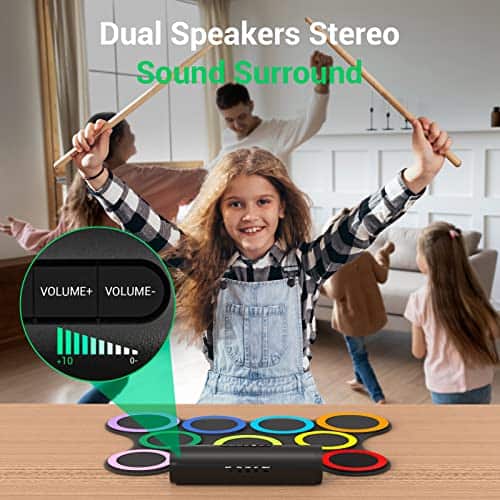 Set de Batería Eléctrica ROCKSOCKI 9-Pad con Auriculares, - Imagen 4