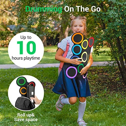 Set de Batería Eléctrica ROCKSOCKI 9-Pad con Auriculares, - Imagen 6