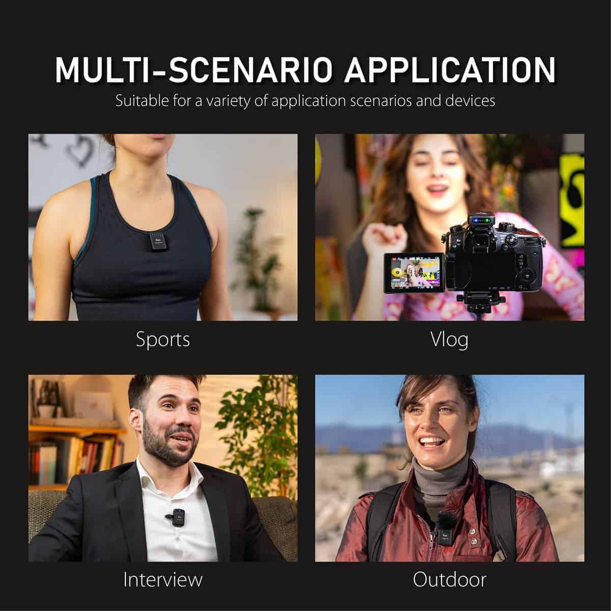Sistema de micrófono inalámbrico Xvive U6 para cámara DSLR, - Imagen 8