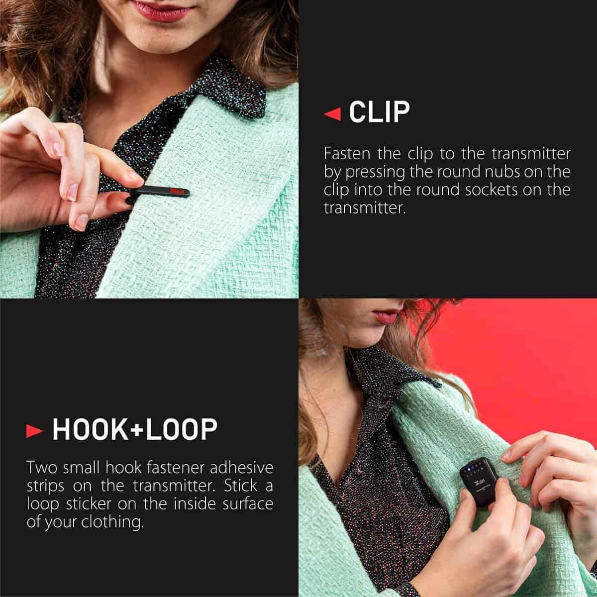 Sistema de micrófono inalámbrico Xvive U6 para cámara DSLR, - Imagen 7