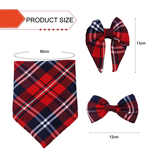 Conjunto de 4 Bandanas para Perros con Moños y Scrunchies - Imagen 3