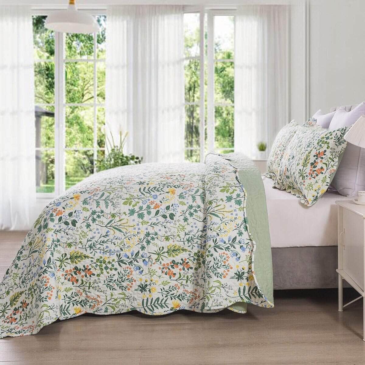 Juego de Colcha Floral Homcosan Tamaño King - Colcha - Imagen 5