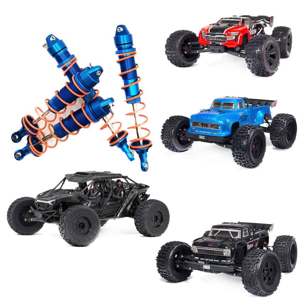 4pcs Amortiguador delantero y trasero para -Azul oscuro - Imagen 6