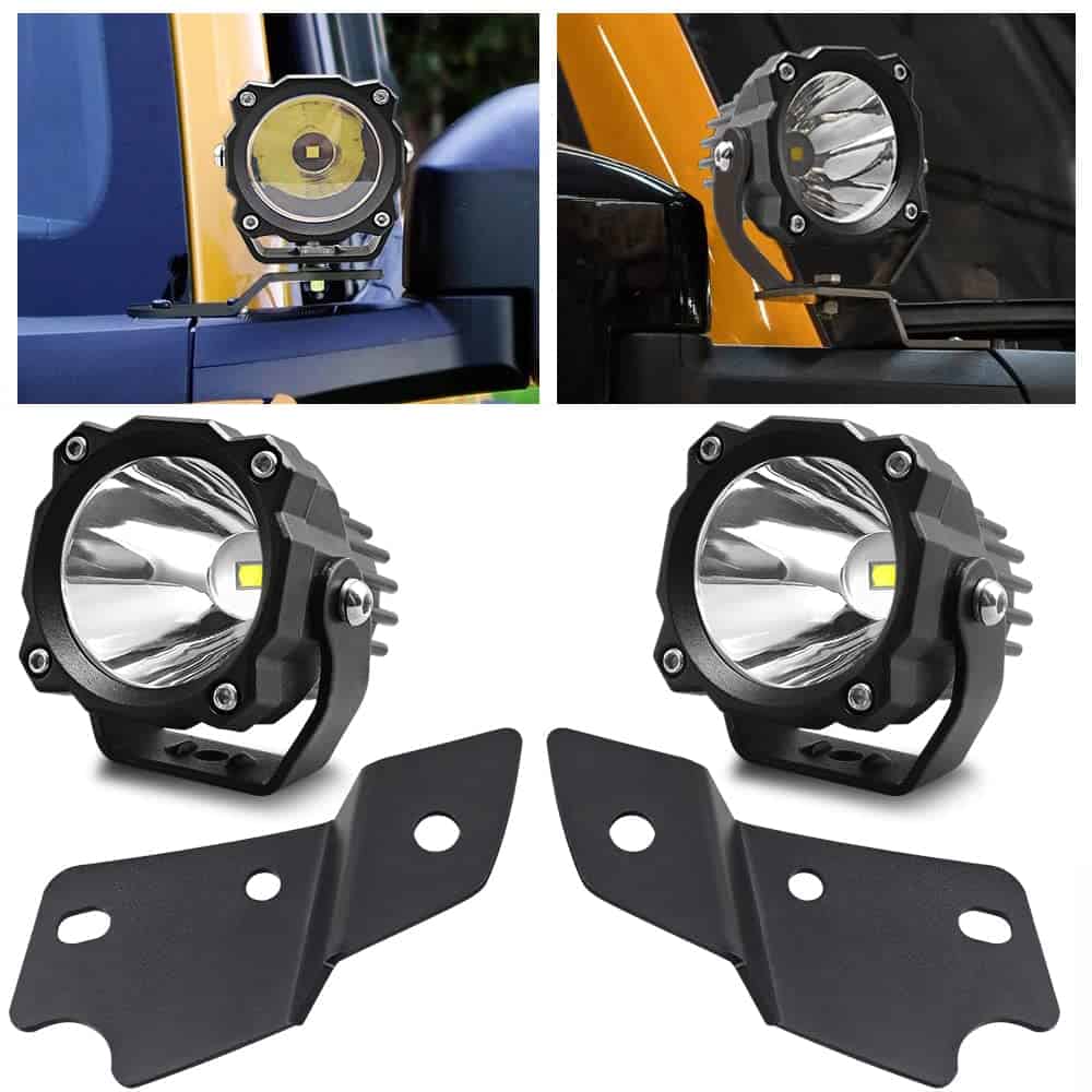 Soportes de Montaje de Luces en el Pilar A Soportes de