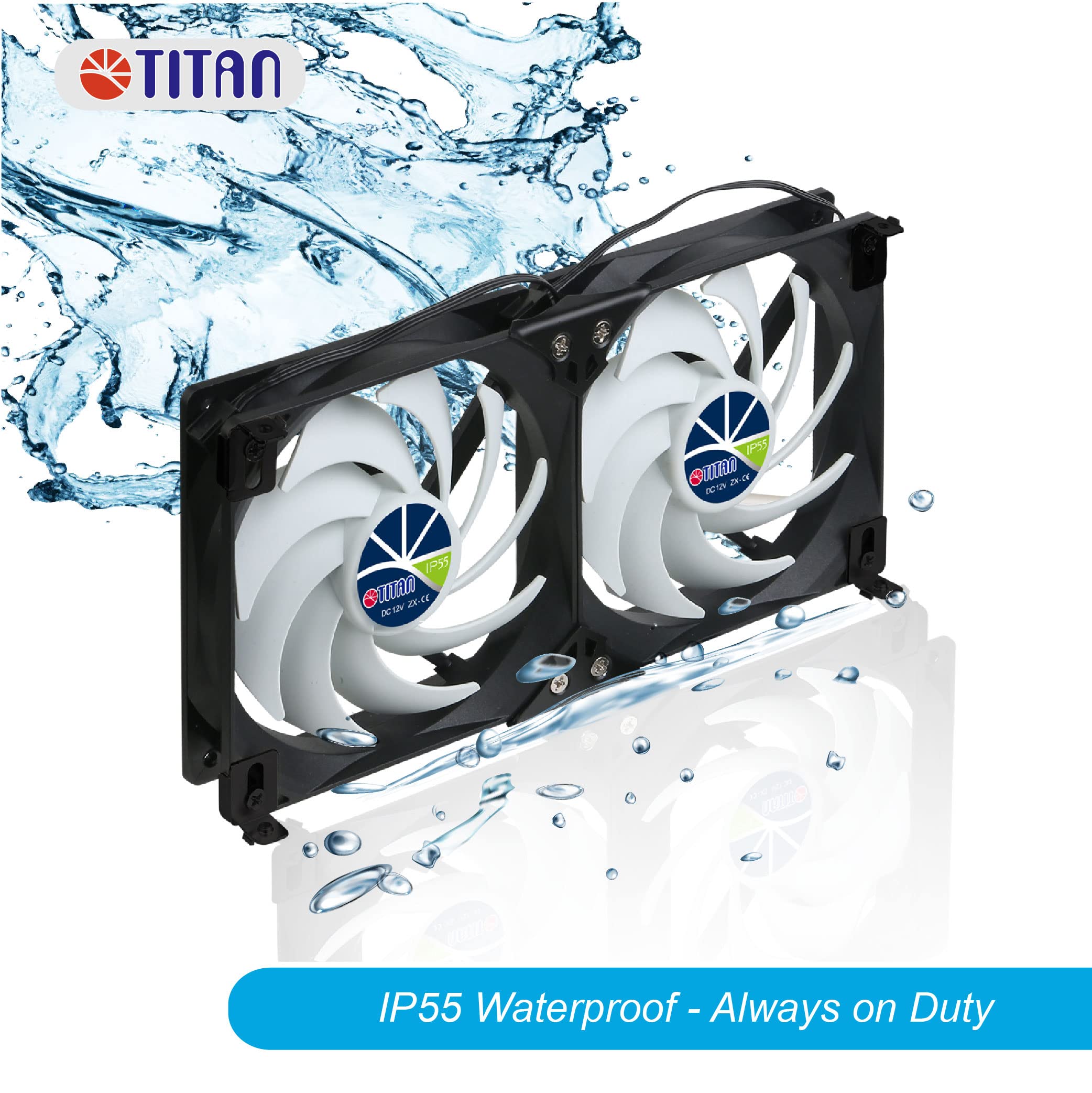 Cooling Fan TITAN- 12V DC Doble Montaje en Rack para - Imagen 7