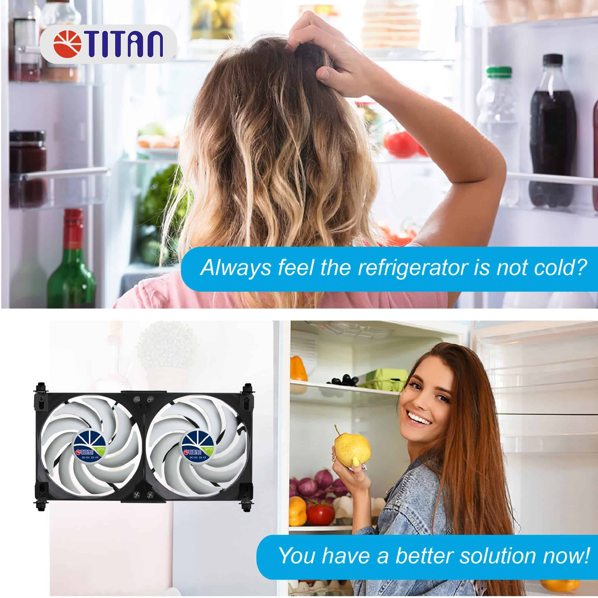 Cooling Fan TITAN- 12V DC Doble Montaje en Rack para - Imagen 3