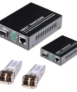 Par de Transceptores de Fibra, Convertidor de Medios