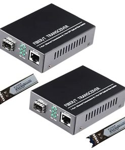 Par de Convertidores de Medios de Fibra Ethernet SFP