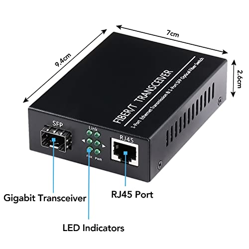 Par de Convertidores de Medios de Fibra Ethernet SFP - Imagen 6