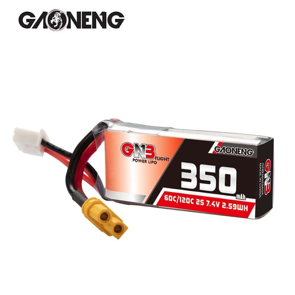 GAONENG 4pcs Batería LiPo GNB 2S 350mAh 7.4V 60C 120C con - Imagen 3