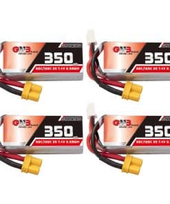 GAONENG 4pcs Batería LiPo GNB 2S 350mAh 7.4V 60C 120C con