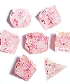 DND Dice Sharp Edge Dice Polyhedral Dice Mini -Sakura Bloom