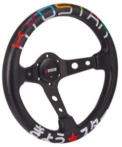 Volante Profundo de Cuero de 6 Pernos con Bordado Universal