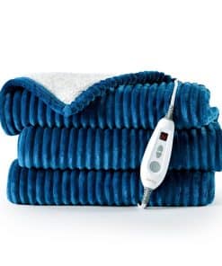 Manta eléctrica calentada Bearhug, 50"x60" Ribbed Flannel &