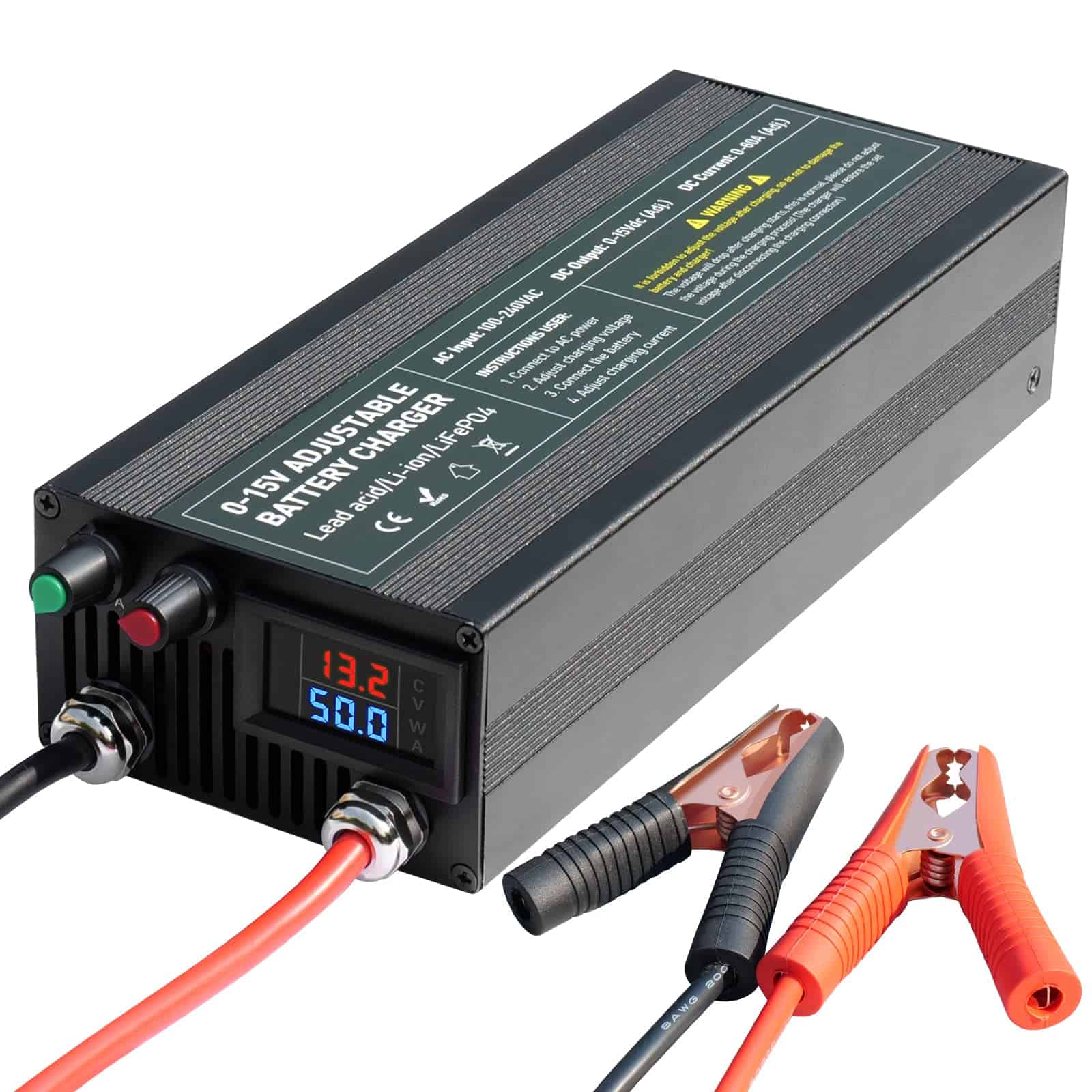 Cargador de Batería Inteligente C60A 12V de Alta Potencia