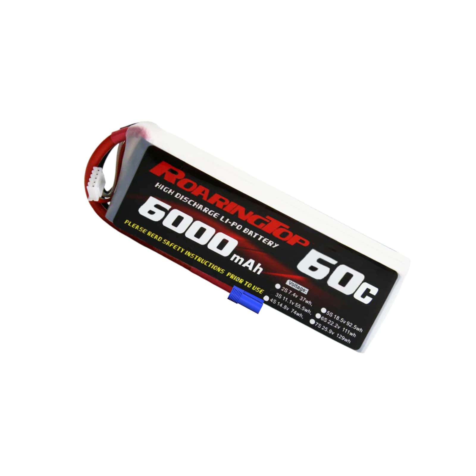 Batería Lipo RoaringTop 11.1V 60C 6000mAh 3S con Enchufe