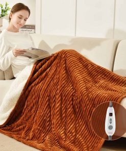 Manta térmica Bearhug, Ribete de franela y sherpa 50"x60"