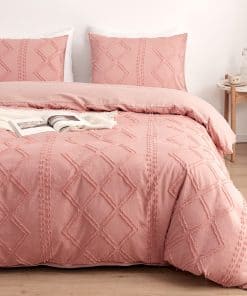 WARMDERN Juego de Funda Nórdica con Volantes tamaño King,