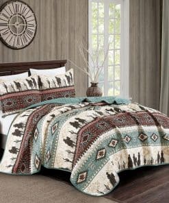 Juego de Colchas con Estampado de Vaquero/Oeste en