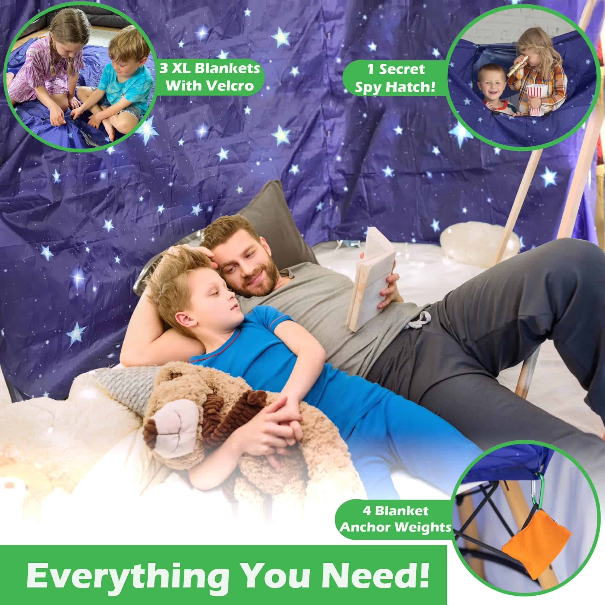 Kit de Construcción de Fuertes Molcey para Niños 4-8 8-12+ - Imagen 4