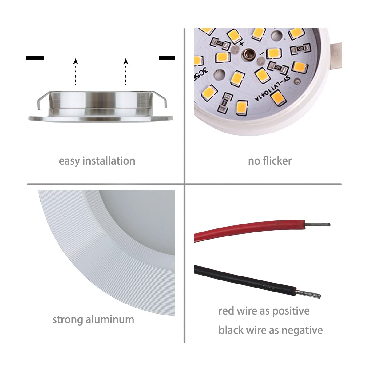 Luces empotradas Hoysum de 12 voltios para RV Apliques de - Imagen 5