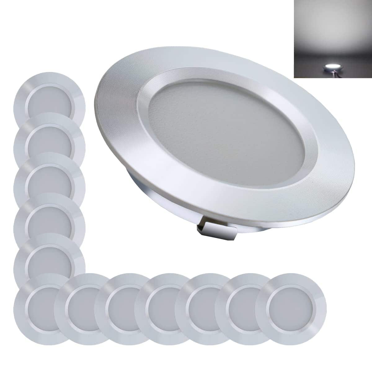Luces empotradas Hoysum 12v para gabinetes de cocina en RV