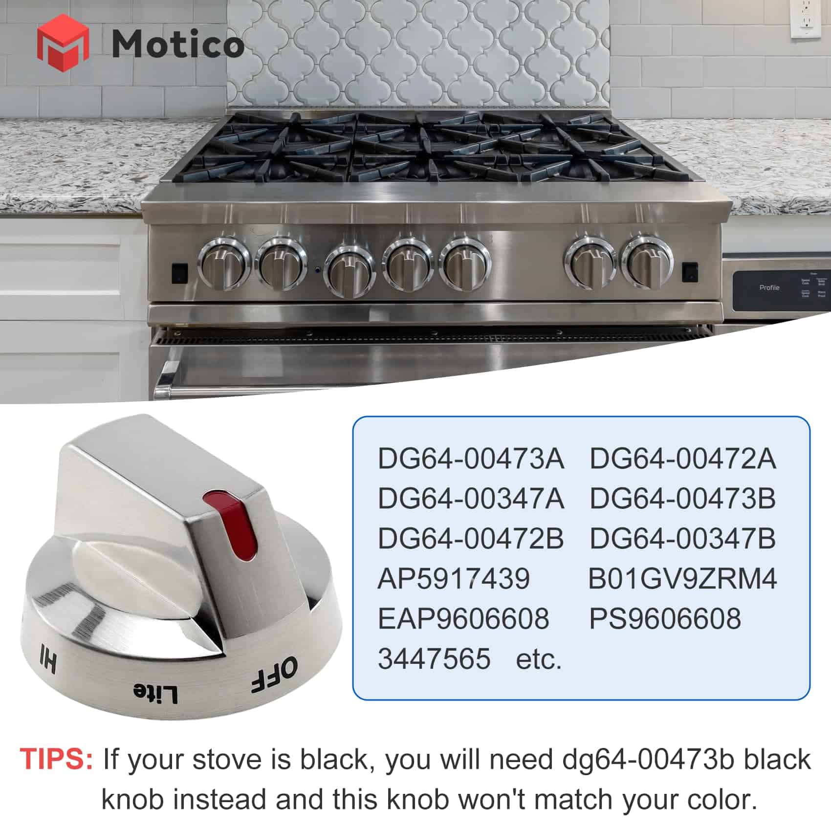 Perillas de Dial Mejoradas M Motico DG64-00473A Compatible - Imagen 6
