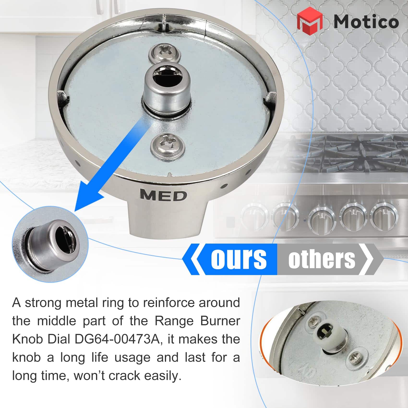 Perillas de Dial Mejoradas M Motico DG64-00473A Compatible - Imagen 4