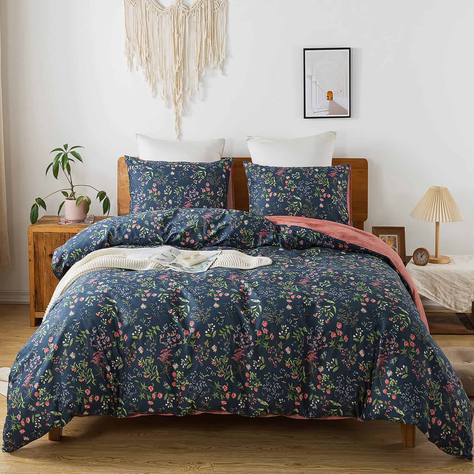 Juego de Funda de Edredón Floral Retro Travan 100% Algodón