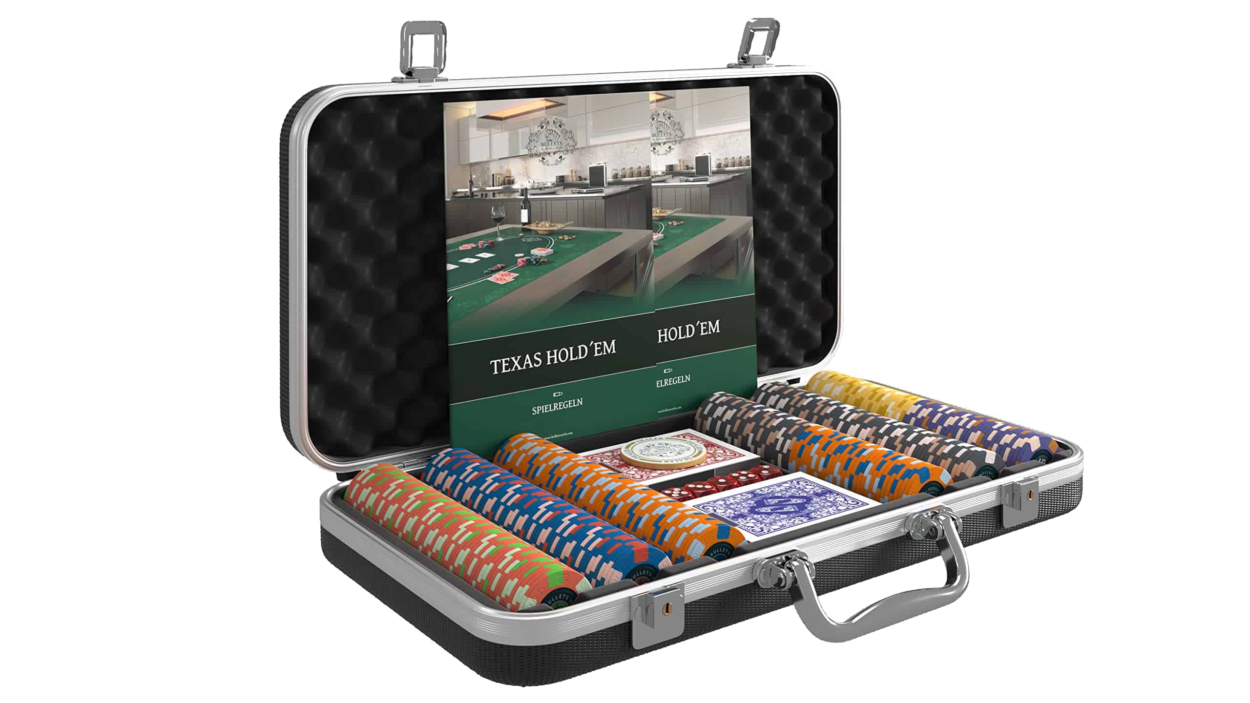 Estuche de Poker con 300 Fichas de Poker de Cerámica - Imagen 3