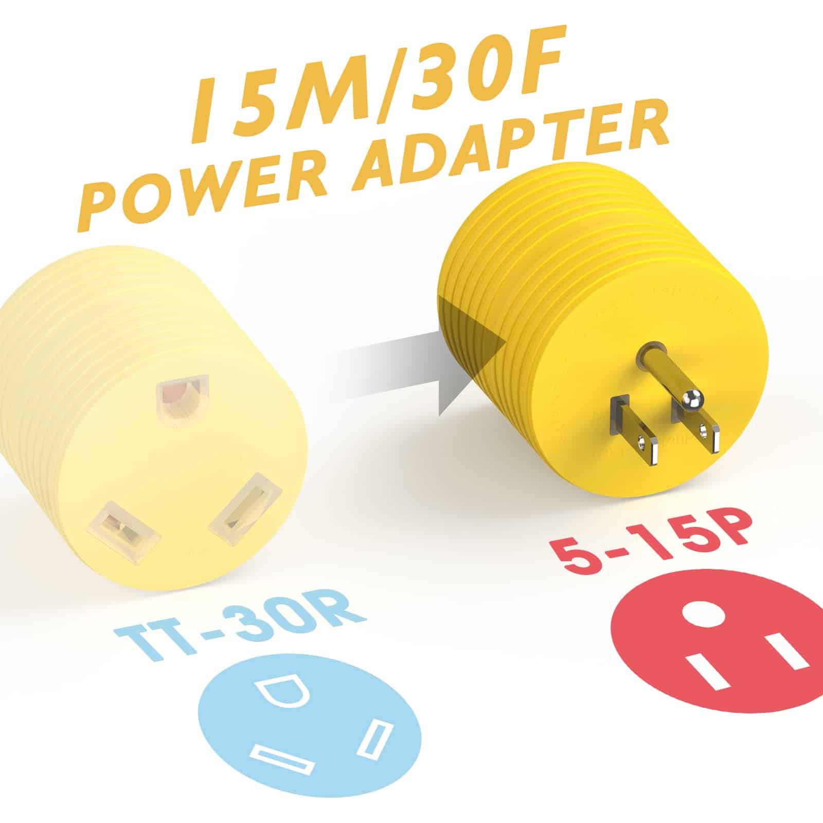 Cable de Extensión para RV de 30 Amperios 50 FT, NEMA - Imagen 7