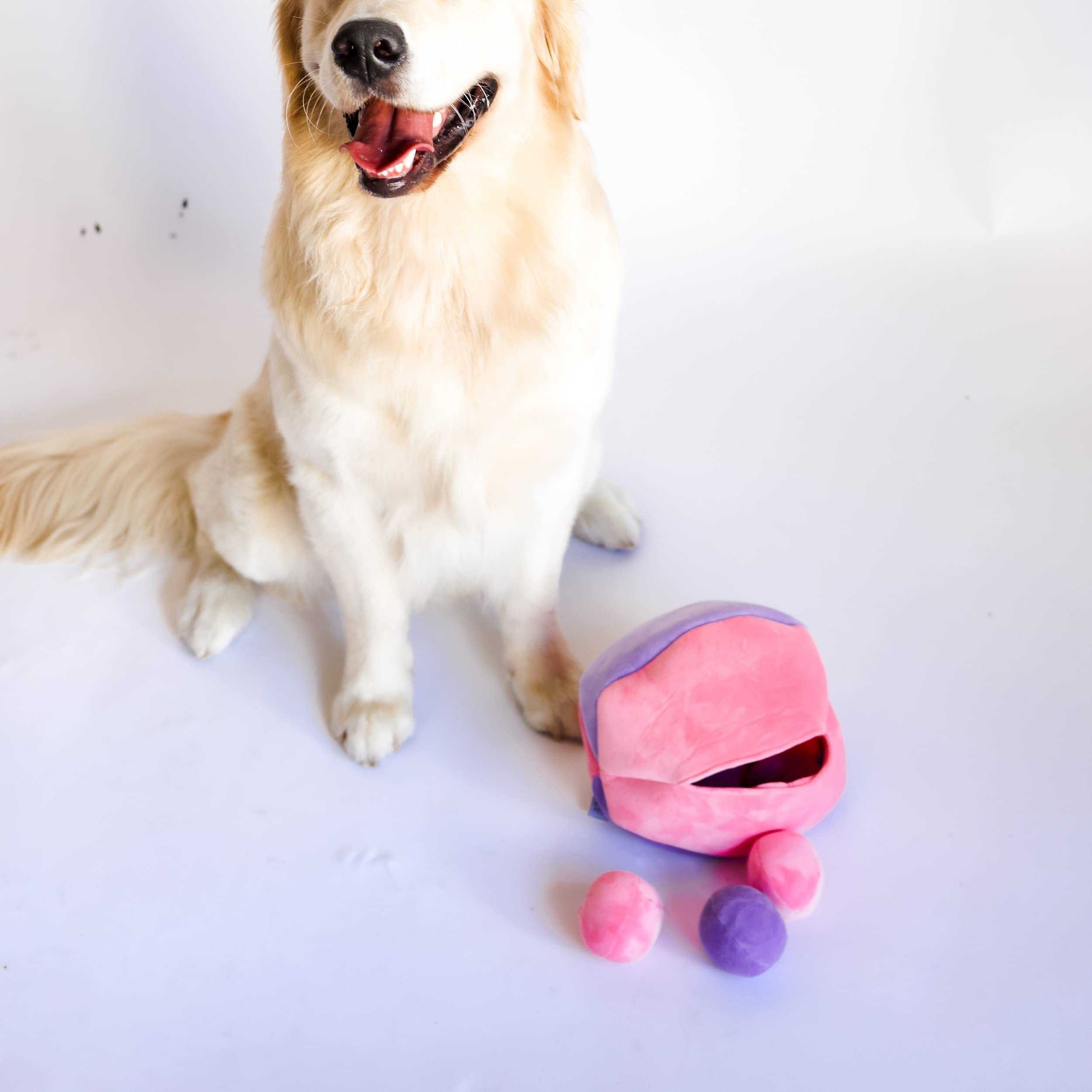 Juguete para Perros Midlee Hide a Ball - Rosa/Morado - Imagen 6