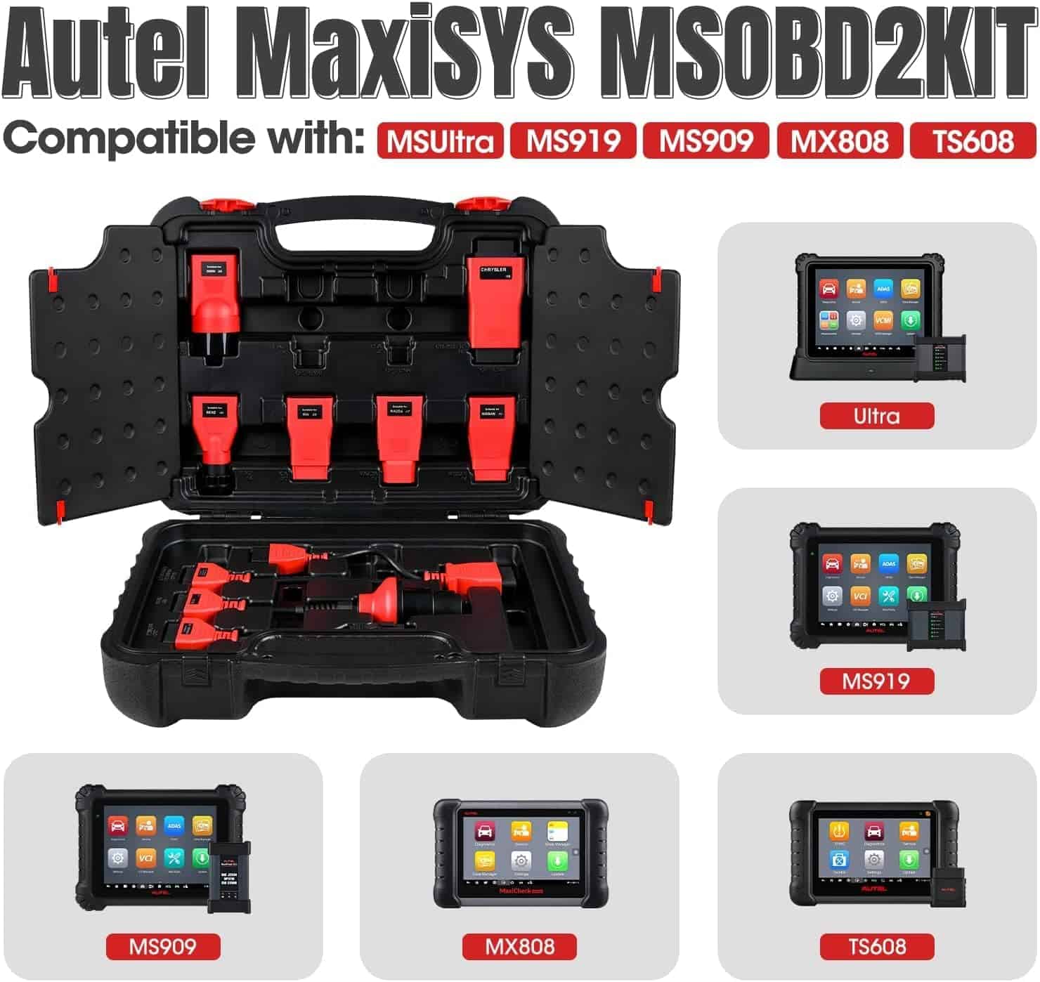 Autel MaxiSys MSOBD2KIT Kit de Adaptadores No-OBDII, 9 - Imagen 4