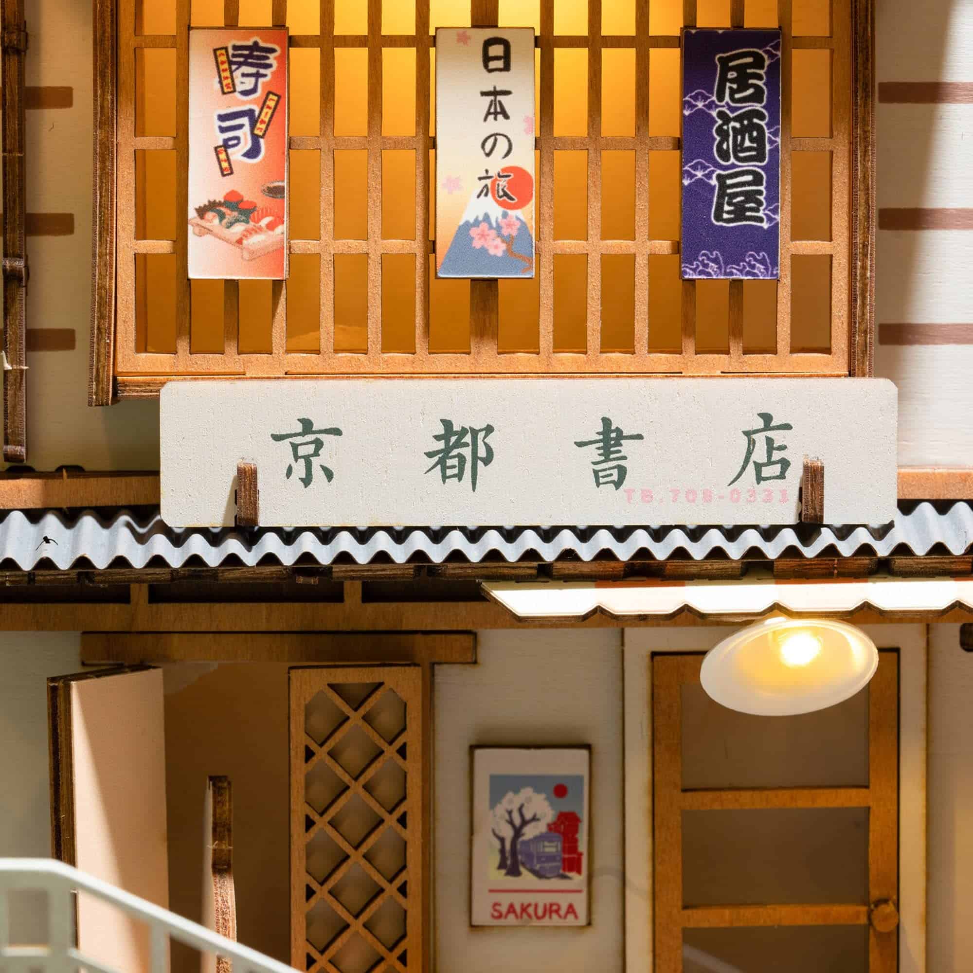 Kit DIY Rolife Book Nook Sakura Densya, Kit Miniatura - Imagen 10