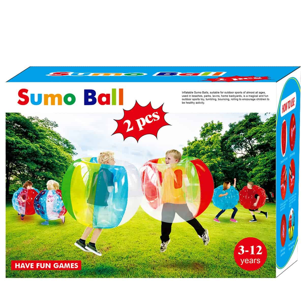 2 PC Kid Sumo Ball, Bumper Bounce Ball para Juegos en