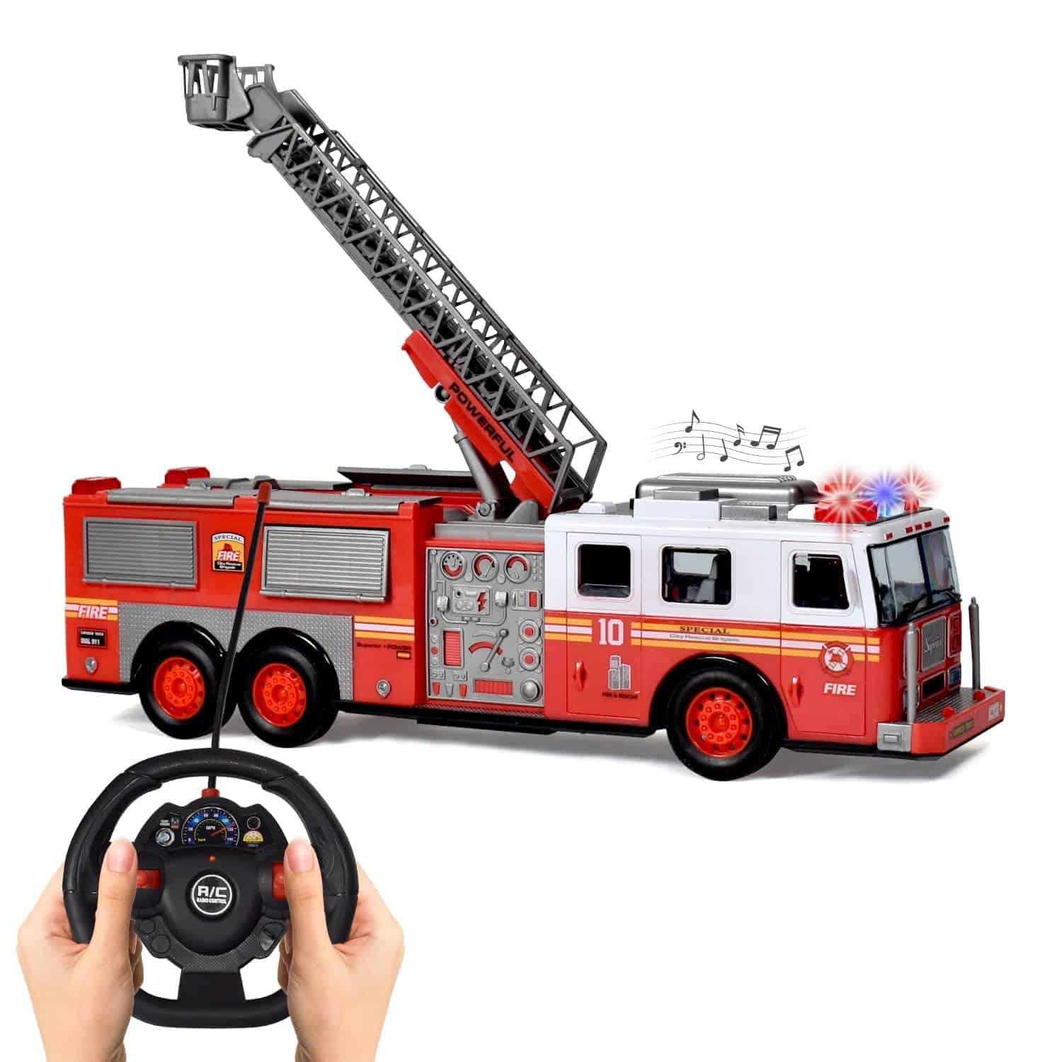 Simmplex Realistic RC Fire Truck for Kids Camioneta de