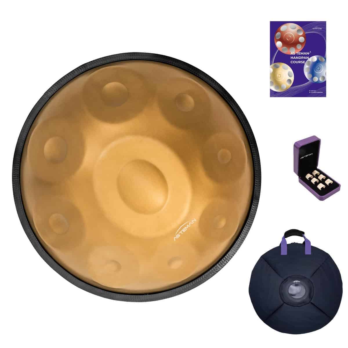 ASTEMAN Handpan de 18 pulgadas, 9 notas, 432Hz, G menor,