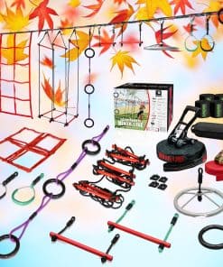 Kit Deluxe Slackers Ninjaline 56 ft con 9 Obstáculos