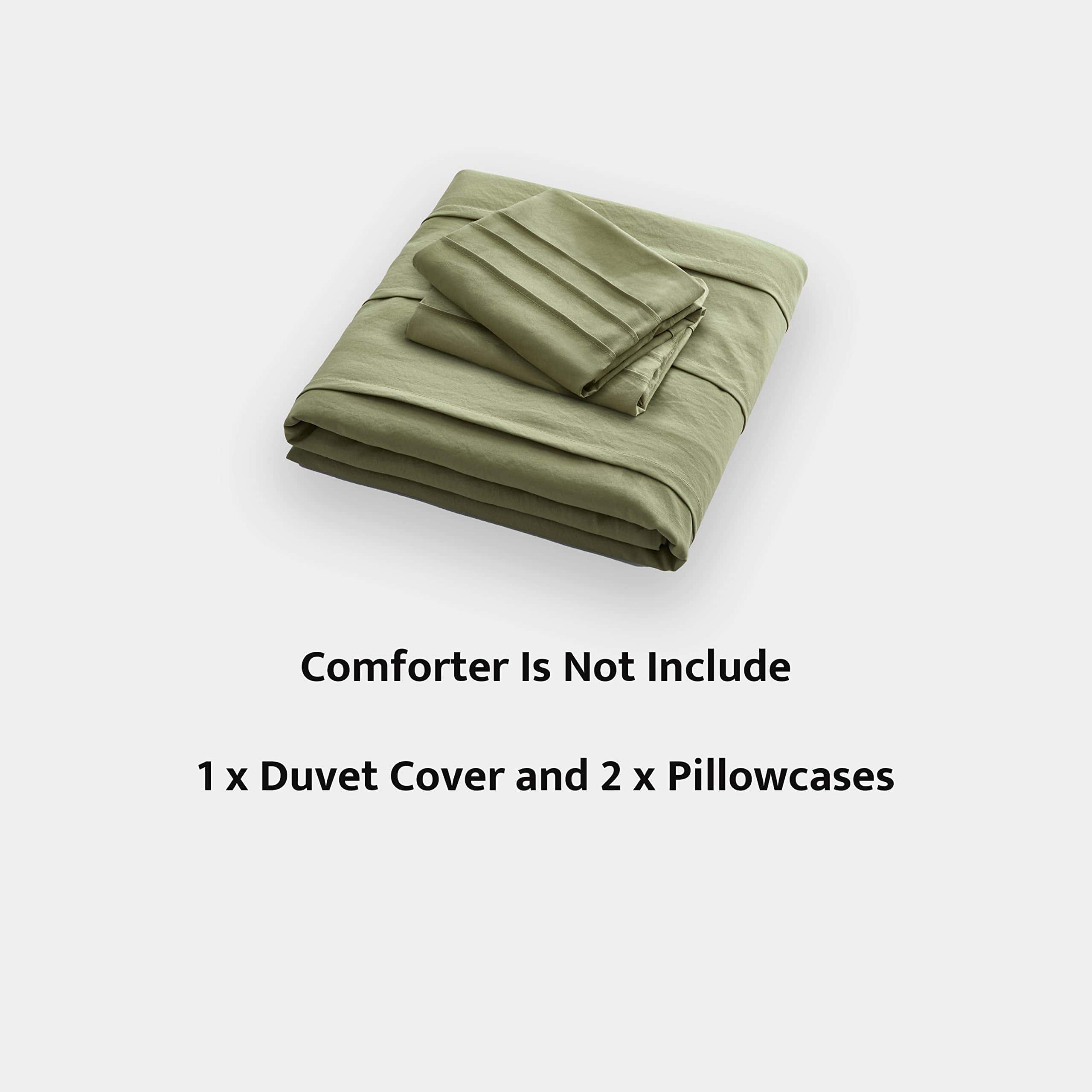 Oli Anderson Funda de Edredón Verde Salvia Tamaño Queen - - Imagen 8