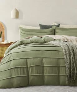 Oli Anderson Funda de Edredón Verde Salvia Tamaño Queen -