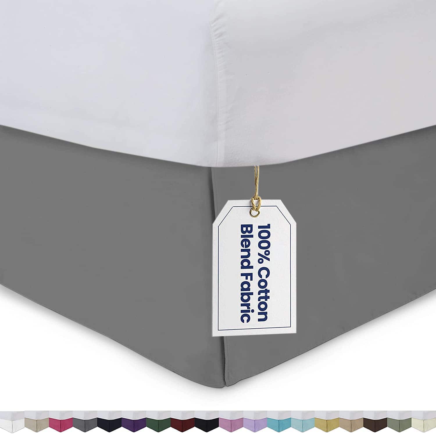 Faldón de Cama Comfort Beddings Tamaño King Gris Mezcla de - Imagen 5