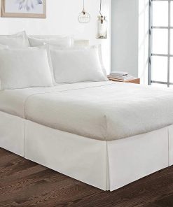 Faldón de Cama Comfort Beddings Tamaño King Blanco de Tela