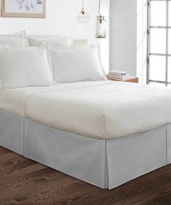 Faldón de cama Comfort Beddings Queen Size Plata 100%